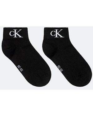 Calvin Klein Pack de 2 pares de calcetines tobilleros - Negro