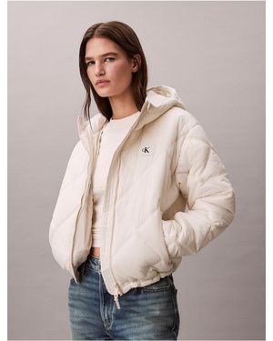 Calvin Klein Calvin Klein Short Puffer Jacket - Natural