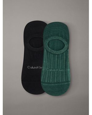Calvin Klein Calzini Invisibili A Righe - Verde