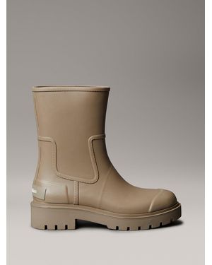 Calvin Klein Waterproof Flexible Lug Sole Rainboots - Brown