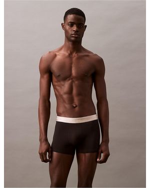 Calvin Klein Icon Cotton Stretch Holiday Trunk - Brown