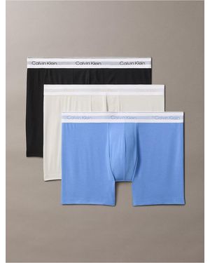 Calvin Klein Icon Modal Mesh 3-Pack Boxer Brief - Blue