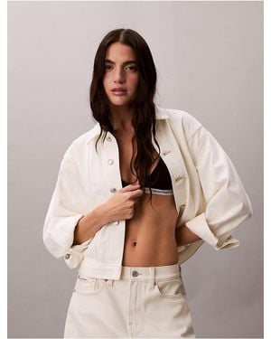 Calvin Klein Calvin Klein Denim Cinched Trucker Jacket - Natural