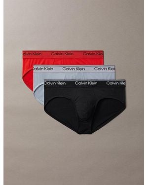 Calvin Klein 3 Pack Hip Briefs - Multicolour