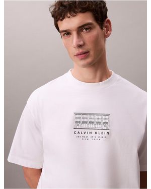 Calvin Klein Calvin Klein New York Office Logo Graphic Relaxed T-Shirt - White