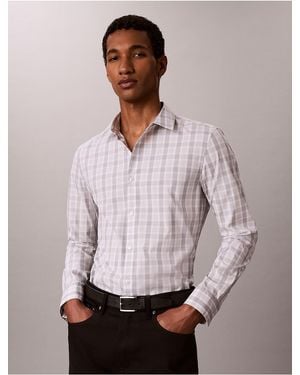 Calvin Klein Yarn-Dyed Plaid Slim Shirt - Multicolor