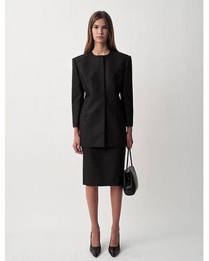 Calvin Klein Parker Collarless Blazer - Black