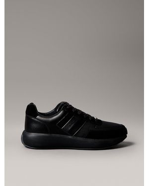 Calvin Klein Leather Chunky Runner Trainers - Black
