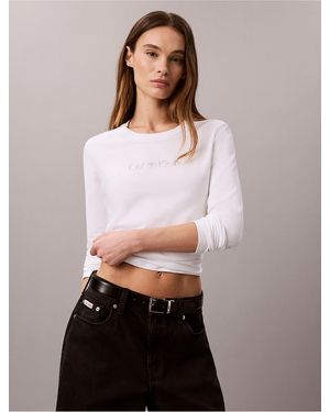 Calvin Klein Calvin Klein Standard Logo Slim T-Shirt - White