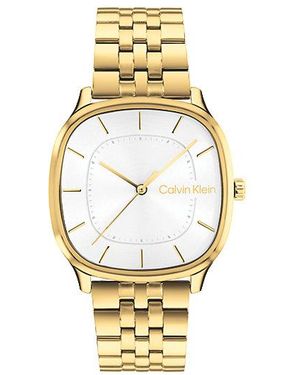 Calvin Klein Plated Steel Square Dial Watch - Metallic