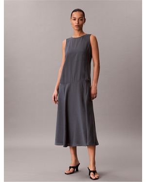 Calvin Klein Calvin Klein Voile Maxi Dress - Gray