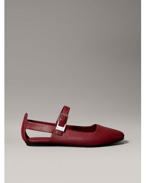 Calvin Klein Leather Airfit Cushioned Ballerinas - Multicolour