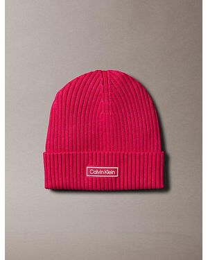 Calvin Klein Mütze Aus Baumwollmischung Kaschmir - Pink