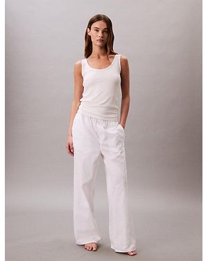 Calvin Klein Slim Geribbelde Tanktop - Roze