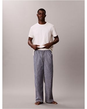 Calvin Klein Cotton Chambray Sleep Pants - Multicolor
