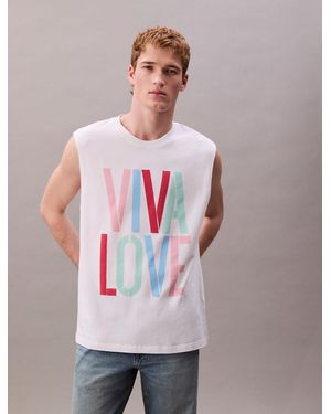 Calvin Klein Marc Hundley Pride Viva Love Graphic Relaxed Tank Top - Multicolour