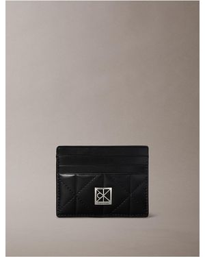 Calvin Klein Quilted Emblem Card Case - Black
