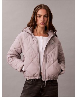 Calvin Klein Calvin Klein Short Puffer Jacket - Brown