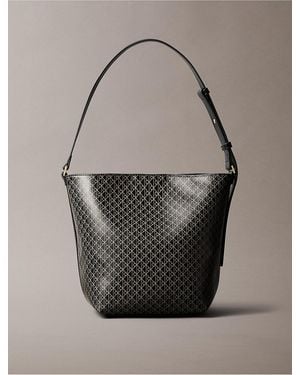 Calvin Klein Allover Emblem Logo Bucket Bag - Multicolor