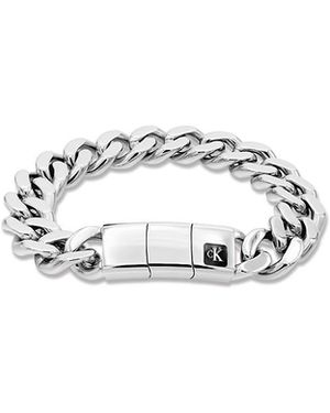 Calvin Klein Jeans Ck Hallmark Bold Chain Bracelet - White