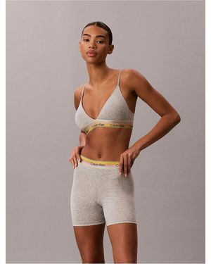 Calvin Klein Icon Cotton Modal Pride Lightly Lined Triangle Bra - Brown