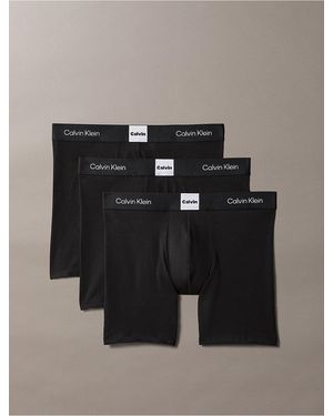 Calvin Klein Icon Logo Graphic 3-Pack Boxer Brief - Black