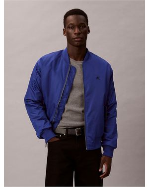 Calvin Klein Calvin Klein Nylon Bomber Jacket - Blue