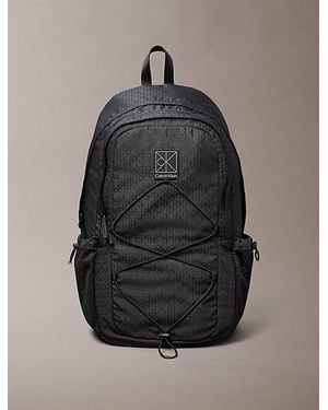 Calvin Klein Water Repellent Ripstop Logo Backpack - Grey