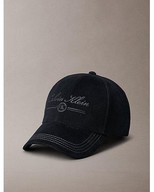 Calvin Klein Cotton Twill Logo Embroidery Cap - Blue