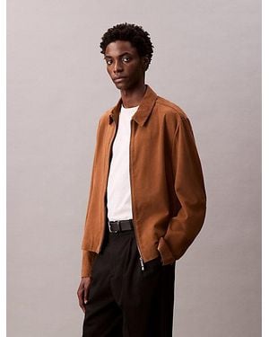 Calvin Klein Suède Blousonjack - Bruin