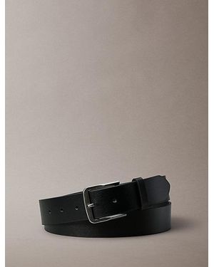 Calvin Klein Full Grain Leather Belt - Grey