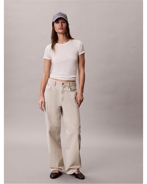 Calvin Klein Calvin Klein Relaxed Barrel Jeans - Natural