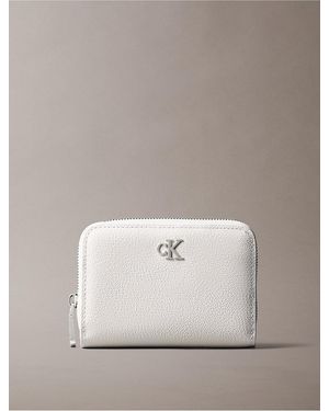 Calvin Klein Minimal Monogram Zip Flap Wallet - Multicolor