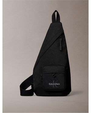 Calvin Klein Bold Monologo Sling Bag - Black