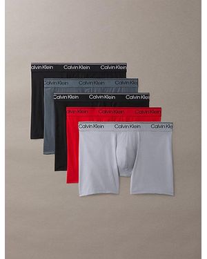 Calvin Klein 5Er-Pack Lange Boxershorts - Mettallic