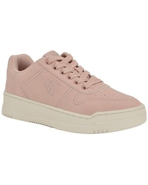 Calvin Klein Pozin Round Toe Lace-up Sneakers - Pink