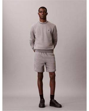 Calvin Klein Calvin Klein Archive Logo Fleece Shorts - Natural