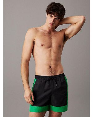 Calvin Klein Medium Badeshorts Mit Tunnelzug - Schwarz