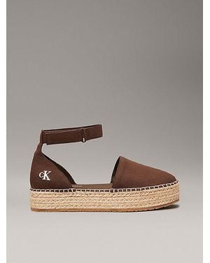 Calvin Klein Canvas Plateau-Espadrilles - Grijs