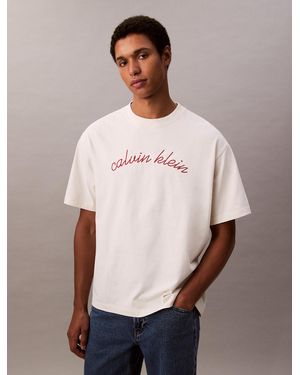 Calvin Klein Embroidered Logo T-Shirt - Multicolour