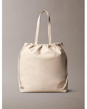 Calvin Klein Large Bucket Bag - Natural