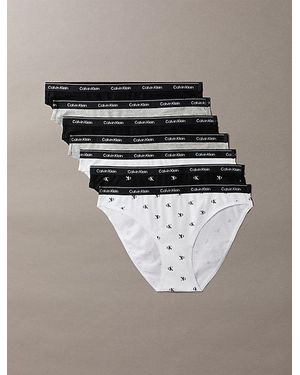 Calvin Klein 7 Pack Bikini Briefs - Metallic
