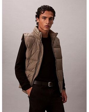 Calvin Klein Nylon Quilted Puffer Vest - Brown