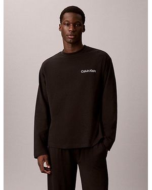 Calvin Klein Pyjama Top Heritage Cotton - Black