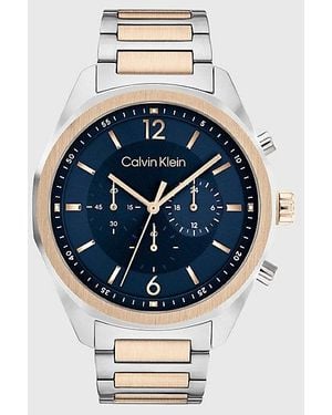 Calvin Klein Tone Stainless Steel Bracelet - Blue