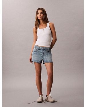 Calvin Klein 90's Monogram Denim Shorts - Meerkleurig