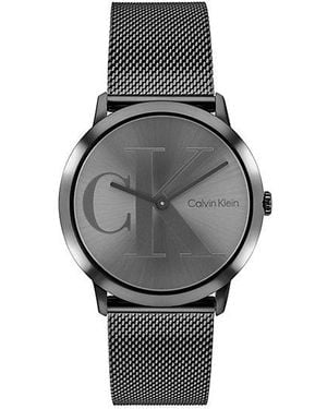 Calvin Klein Plated Steel Mesh Bracelet Watch - Grey