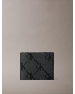 Calvin Klein Monogram Jacquard Wallet - Gray