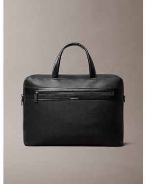Calvin Klein Textured Zip Commuter Bag - Grey