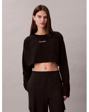 Calvin Klein Commuter Cropped Relaxed T-Shirt - Black